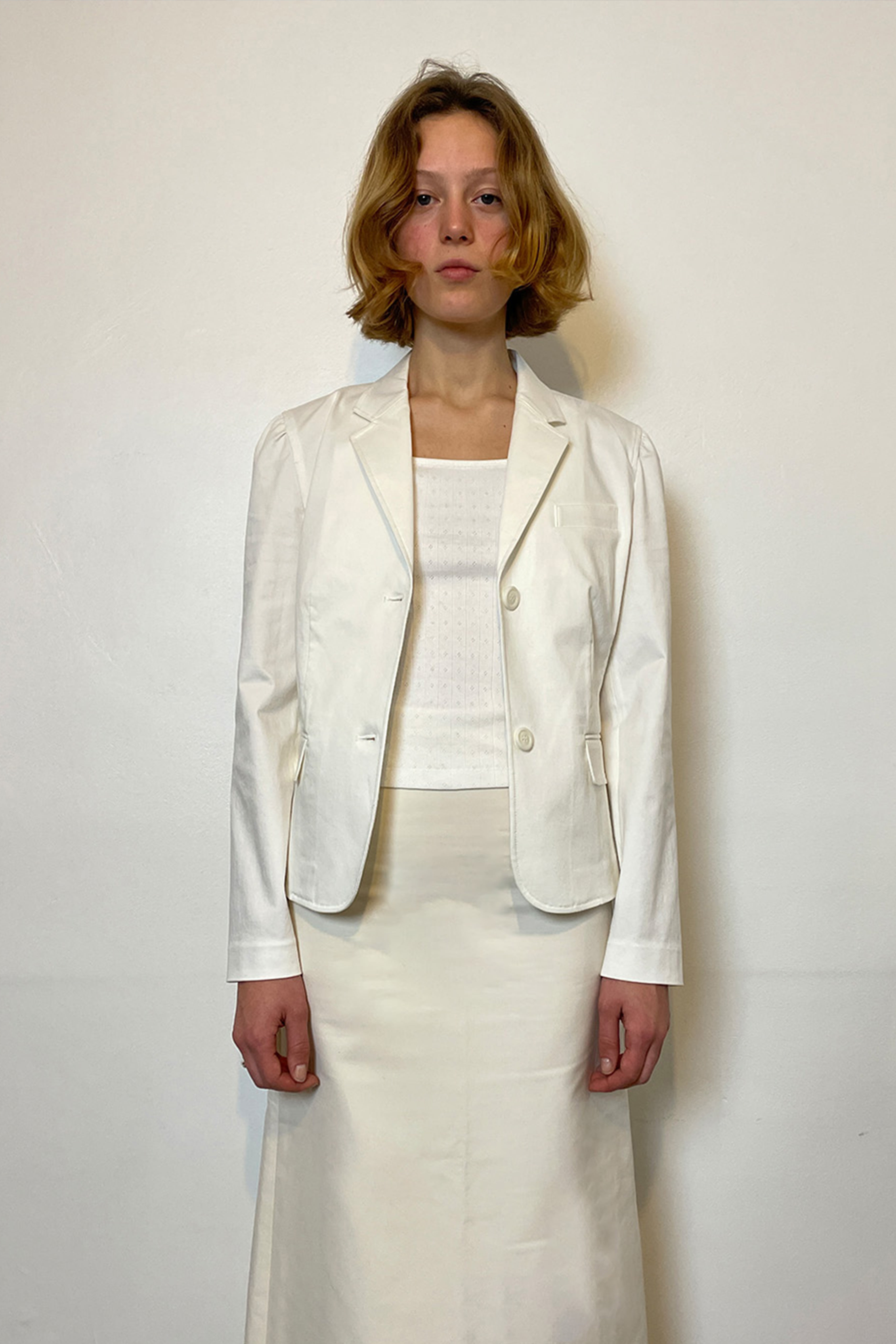Anne Cotton Jacket in Ivory
